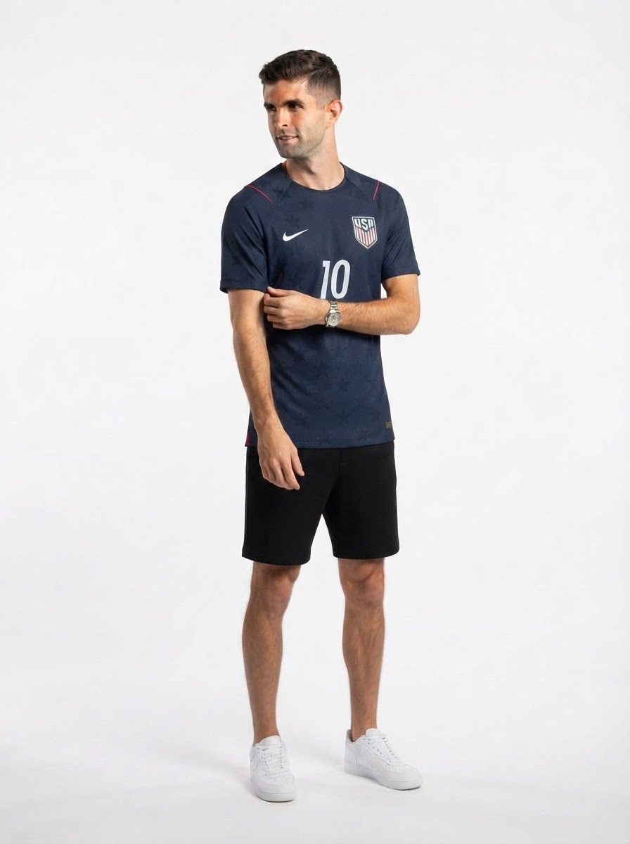 Pulisic #10 USA 2026 Away Match Jersey Blue World Cup Player [Slim Fit]