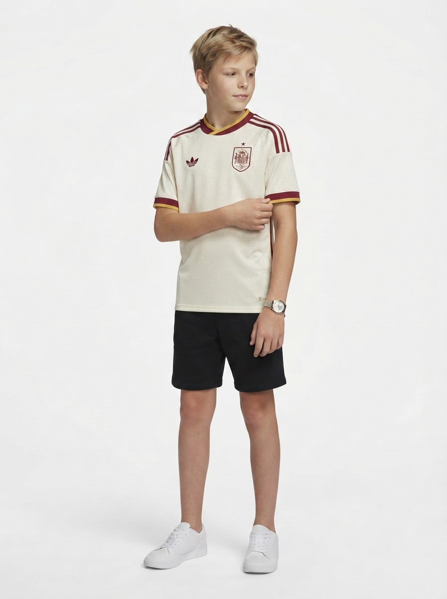 Kids Spain Away kit World Cup 2026 Jersey