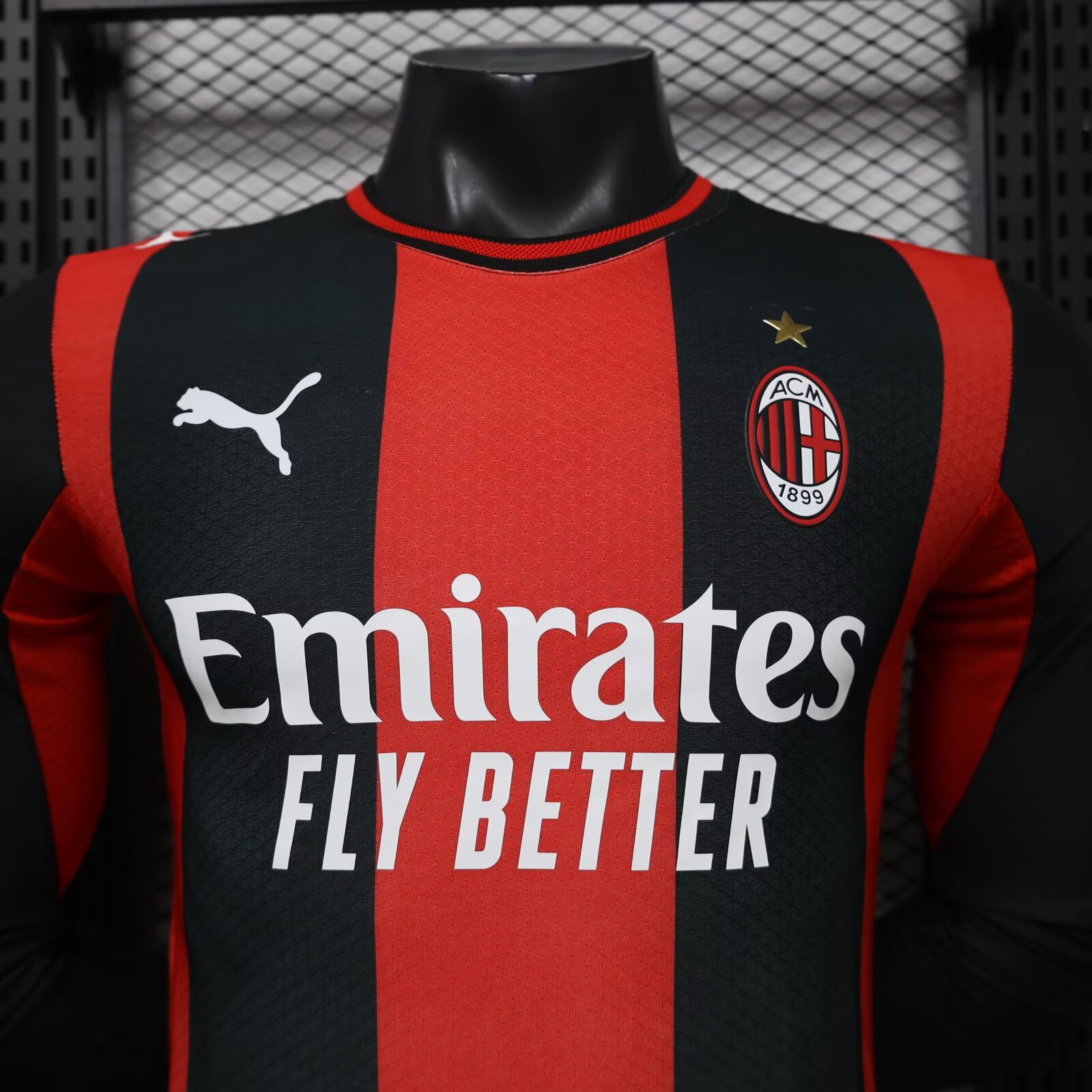 26-27 AC Milan Home Long Sleeves Kit Player Version Soccer T-Shirt — 4